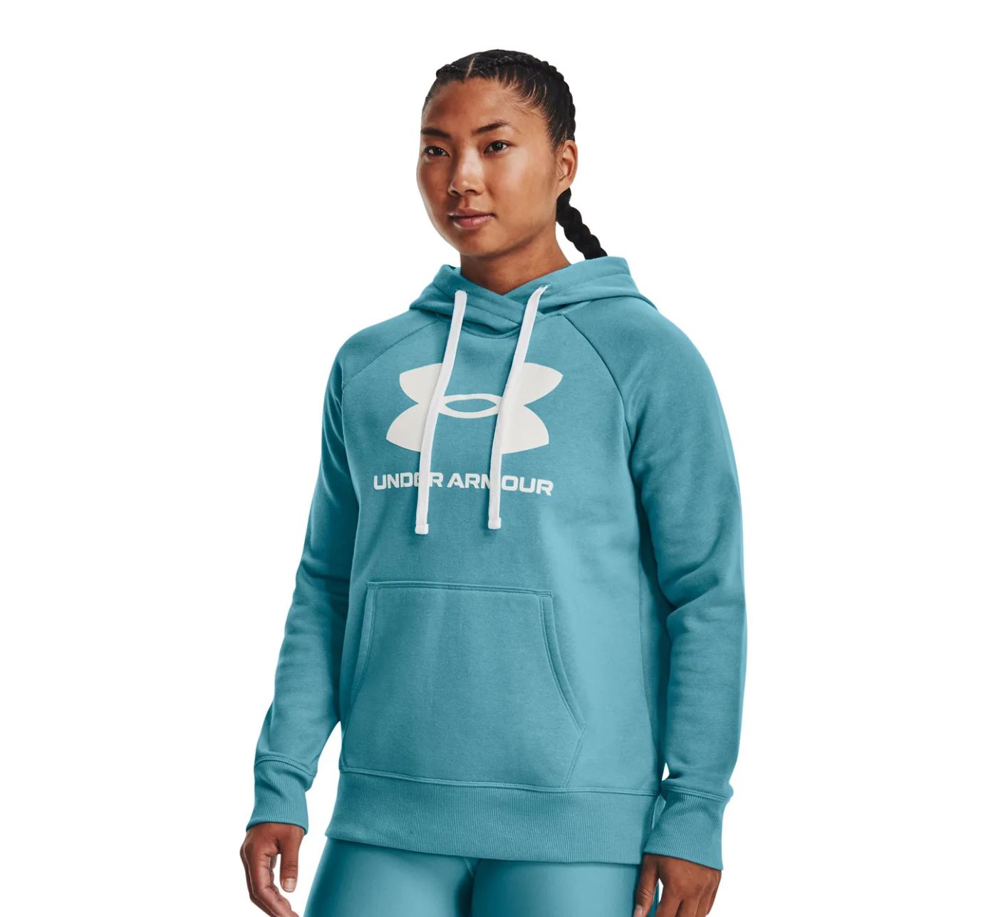 Womens Under Armour Rival Fleece Logo Hoodie Blue
