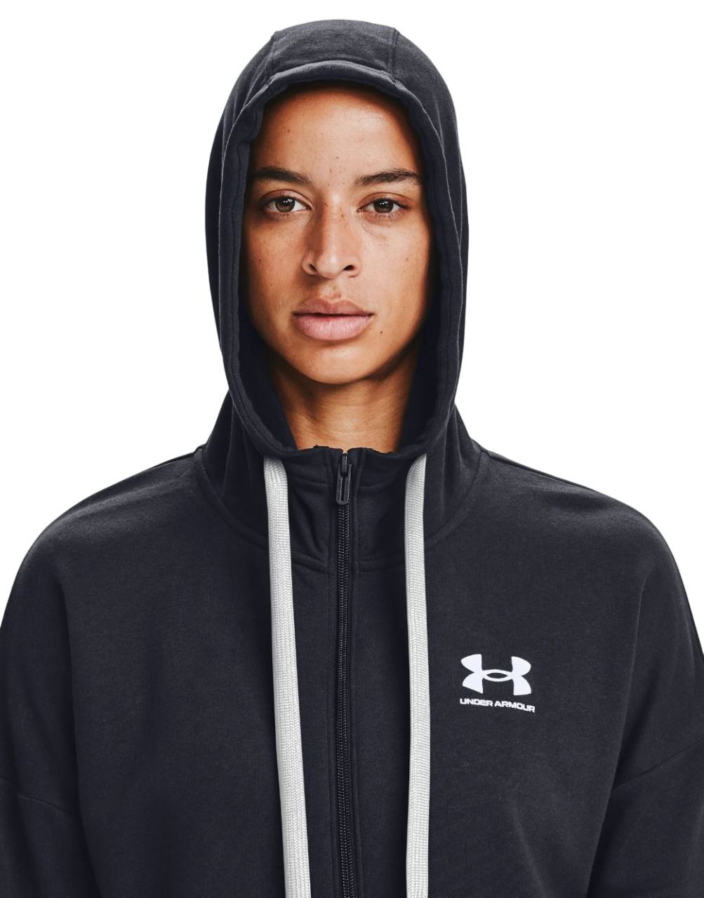 Womens Under Armour Rival Fleece Full Zip Hoodie Black