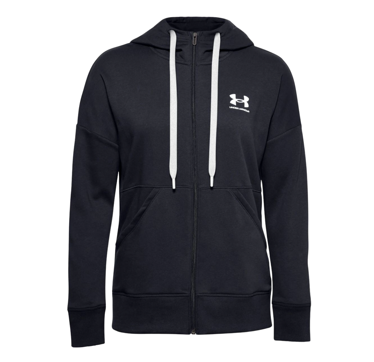 Womens Under Armour Rival Fleece Full Zip Hoodie Black