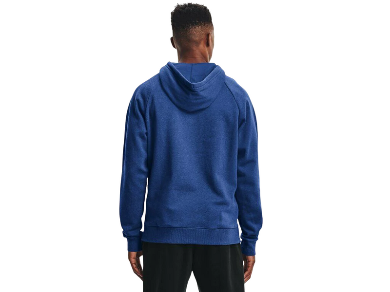 Mens Under Armour Ua Rival Fleece Big Logo Hoodie Sweatshirt Blue / Heather - M