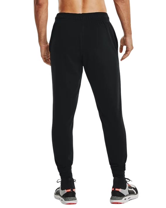 Mens Under Armour Black/ Onyx White Rival Terry Joggers Athletic Trackies