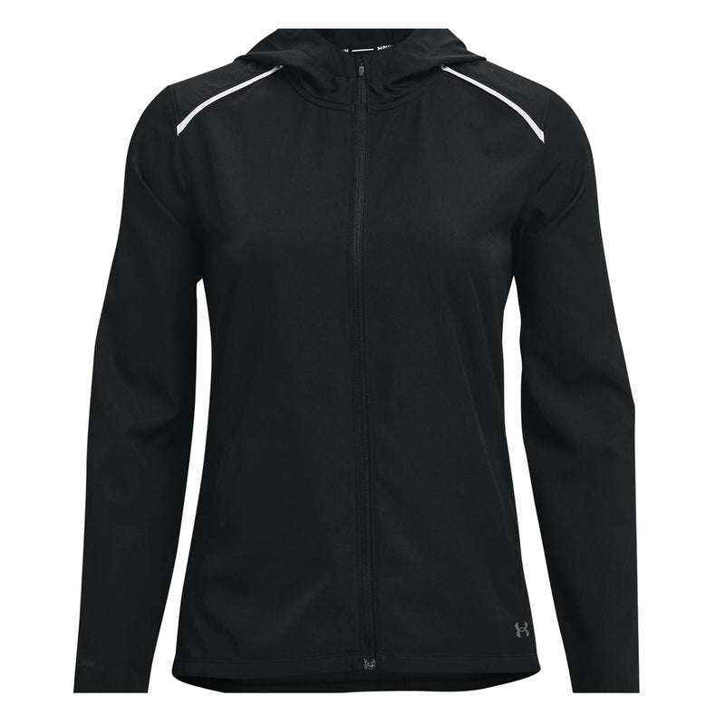 3 x Womens Under Armour Outrun The Rain Jacket Zip Up Black/White/Reflective