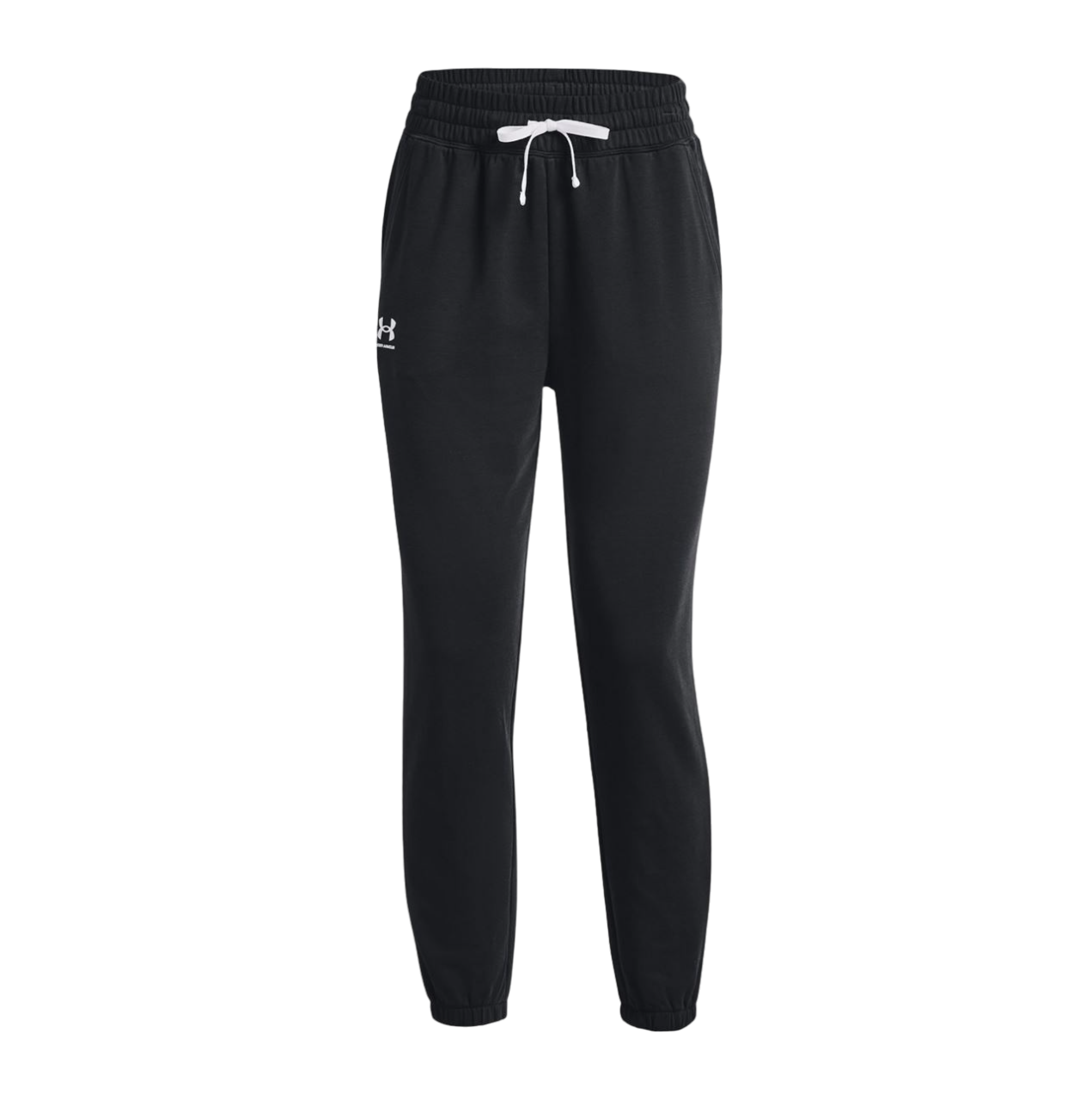 Womens Under Armour Rival Fleece Joggers Trackies Black