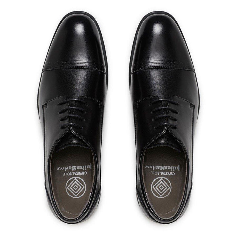Mens Julius Marlow Expand Black Leather Lace Up Work Dress Shoes