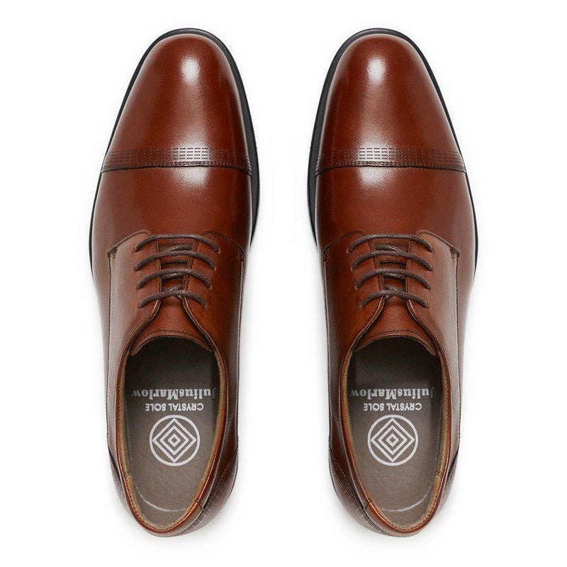 Mens Julius Marlow Expand Tan Leather Lace Up Work Dress Shoes