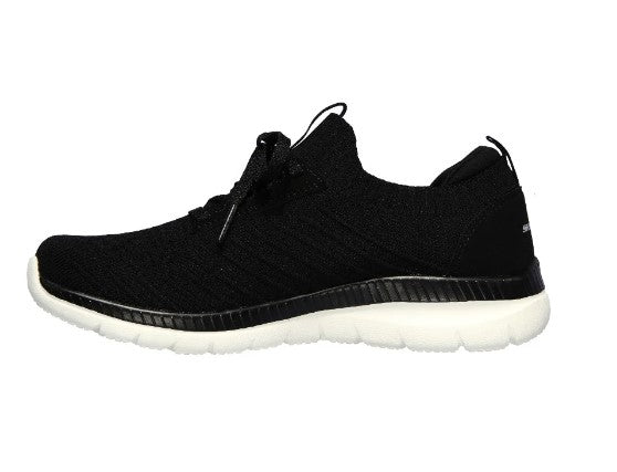 Womens Skechers Bountiful Creative Black/White Running Sport Shoes