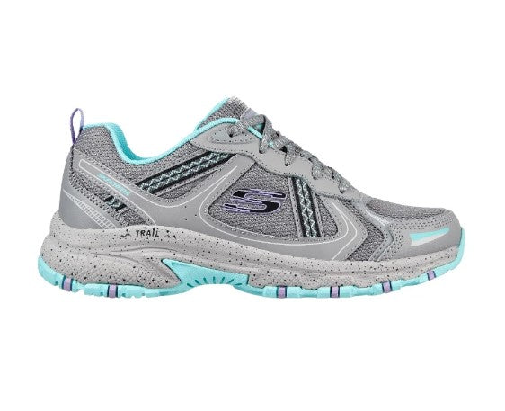 Womens Skechers Hillcrest - Vast Adventure Grey/Blue Sneaker Shoes