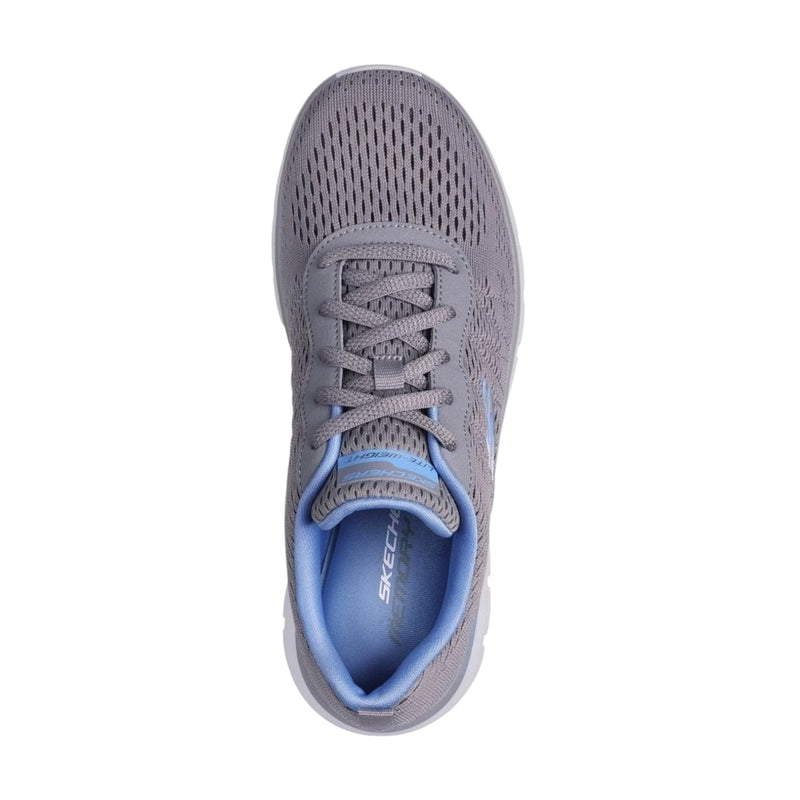 Womens Skechers Track - New Staple Sneaker Grey/ Blue Shoes