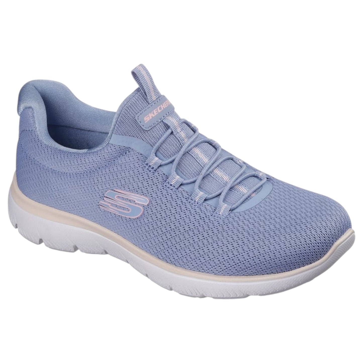 Womens Skechers Summits - Summer Blush Shoes Light Blue/Multi