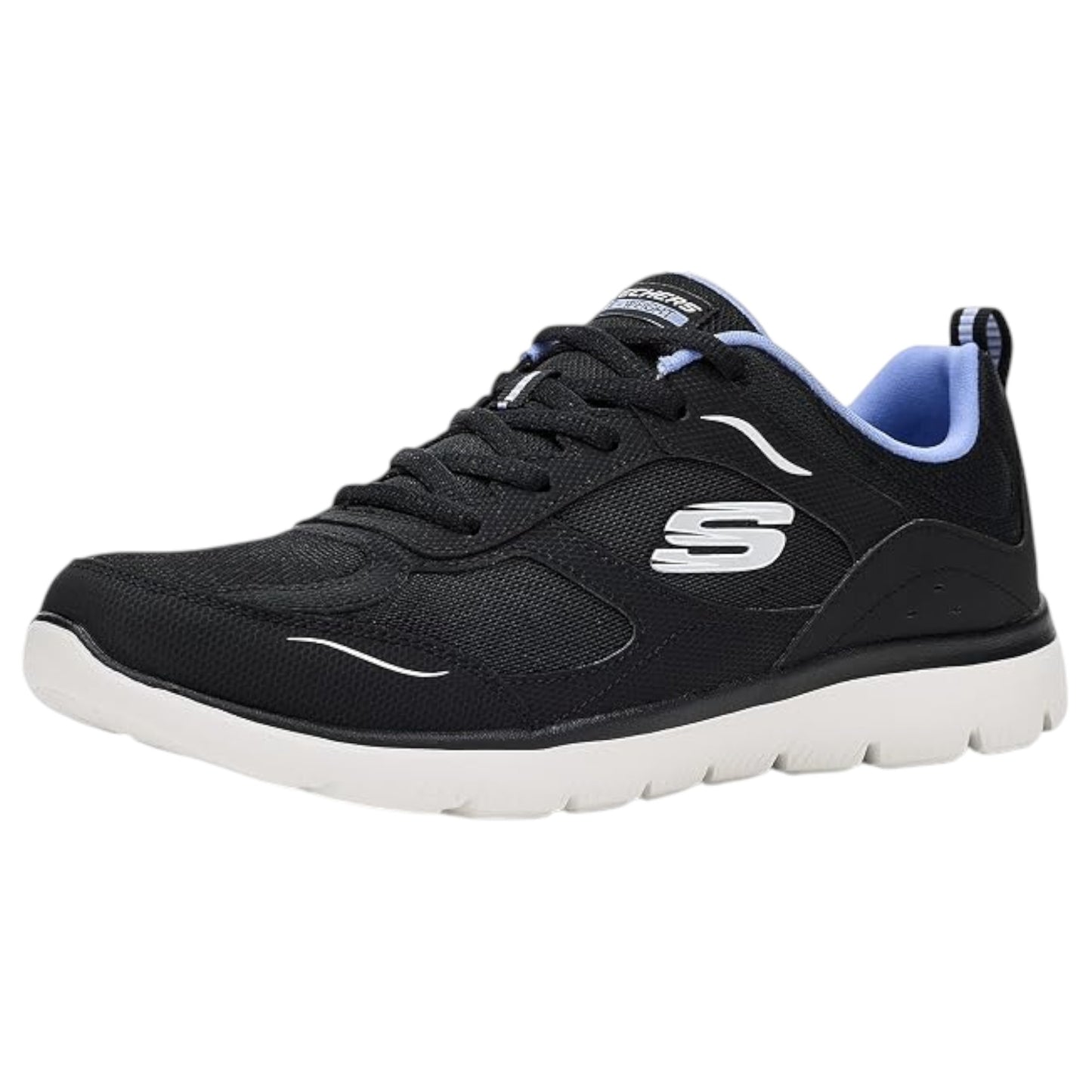 Womens Skechers Summits - True Flow Shoes Black/Blue