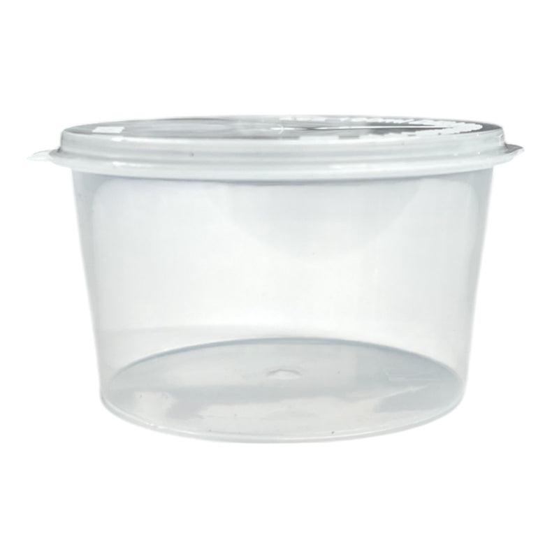 50 X 150Ml Clear Plastic Sauce Containers With Lids Takeaway Grazing Container