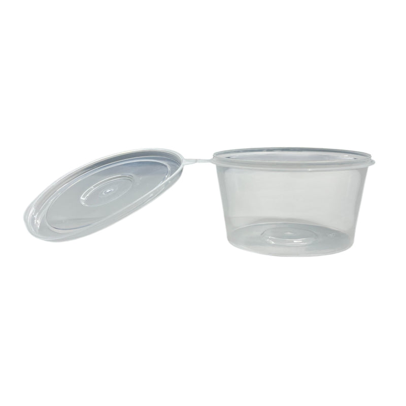 50 X 150Ml Clear Plastic Sauce Containers With Lids Takeaway Grazing Container