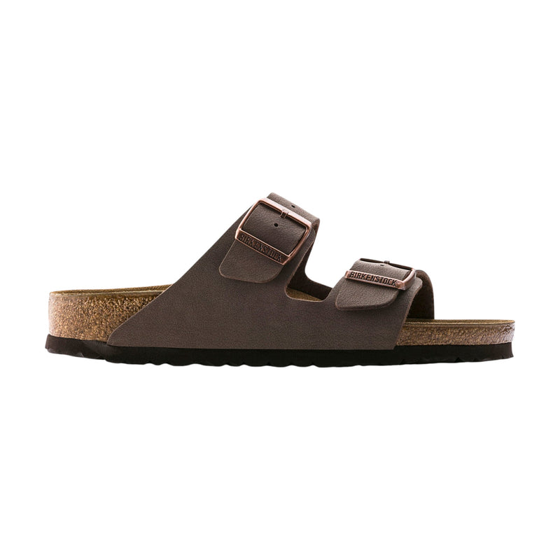 Unisex Birkenstock Arizona Birko-Flor Birkibuc Narrow Mocha Slip On Sandals