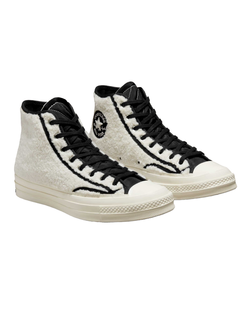 Unisex Adults Converse Chuck 70 Cozy Utility Sherpa High Top Shoes Egret/Black/Egret