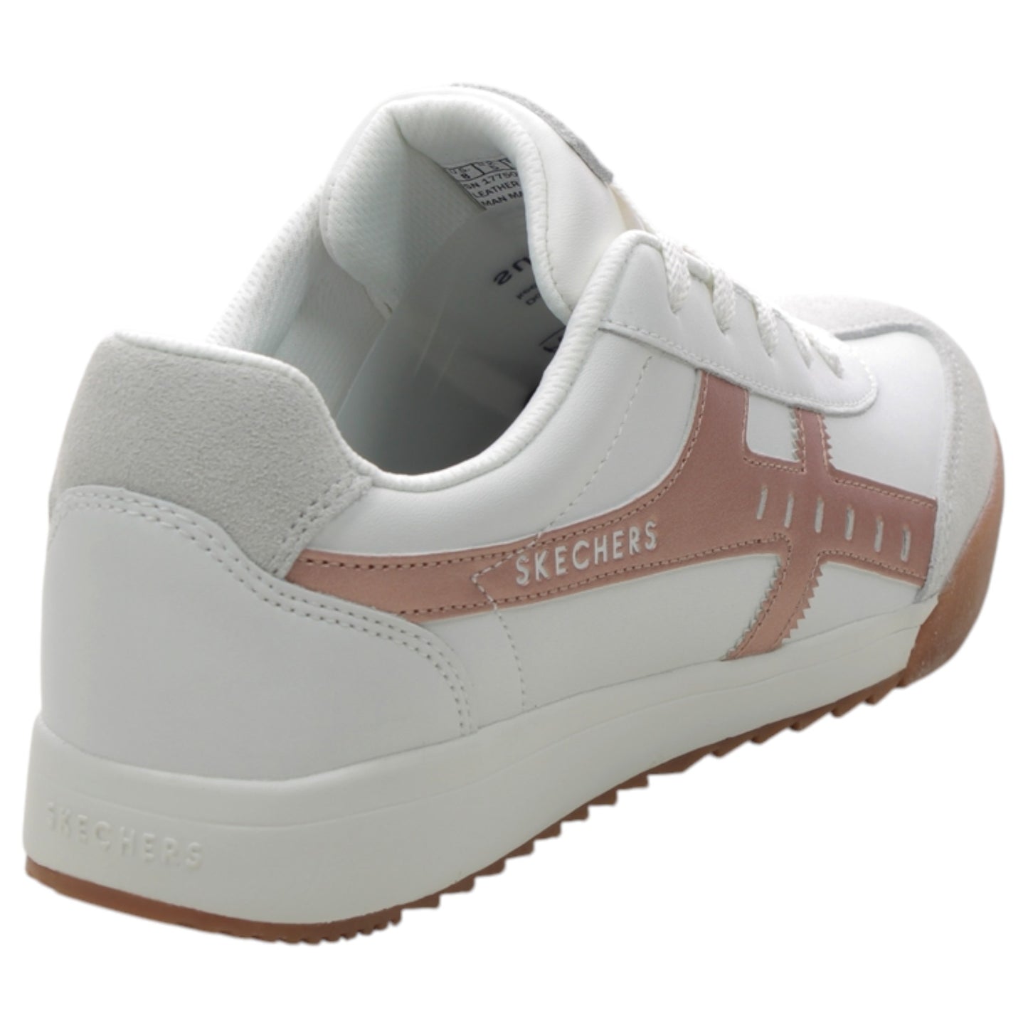 Womens Skechers Zinger 2.0 - Metallic Roads Shoes White/Rose Gold