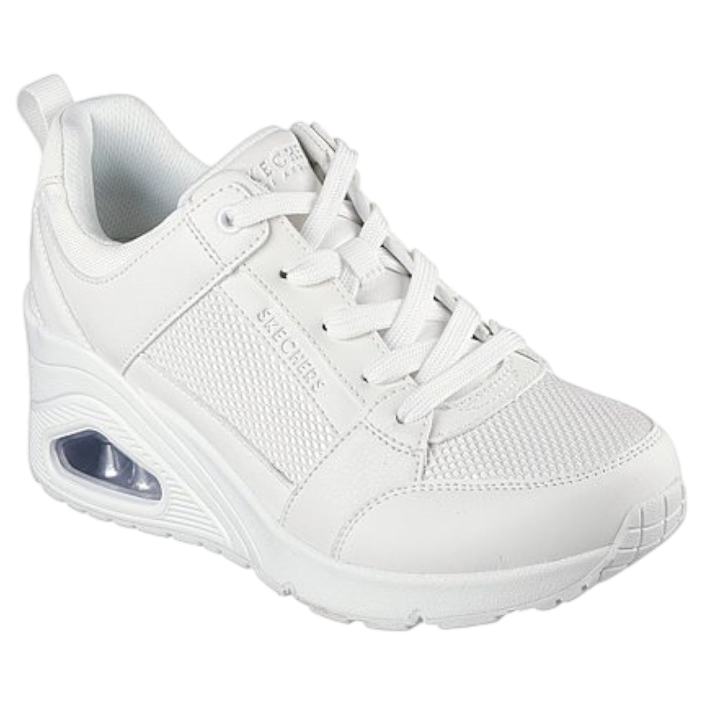 Womens Skechers UNO Wedge - Everything Nice Shoes White