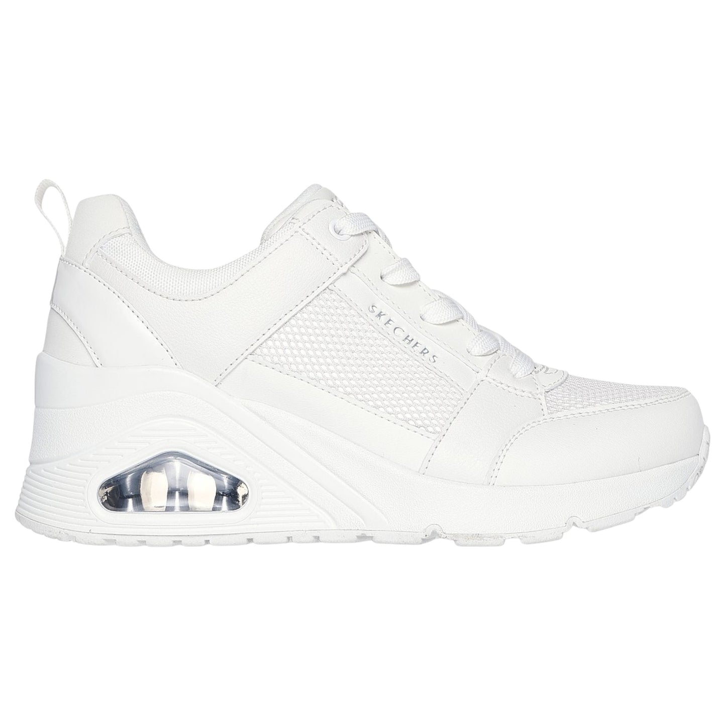 Womens Skechers UNO Wedge - Everything Nice Shoes White