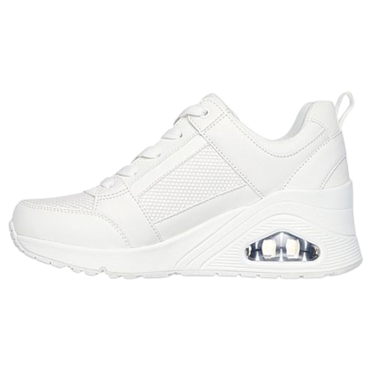 Womens Skechers UNO Wedge - Everything Nice Shoes White