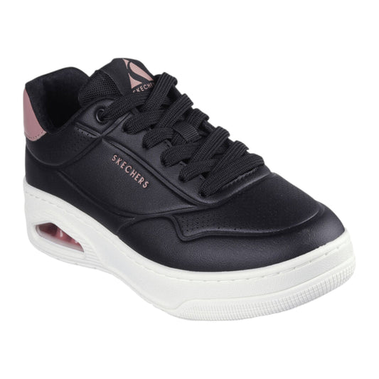 Womens Skechers Uno Court - Fast Break Shoes Black