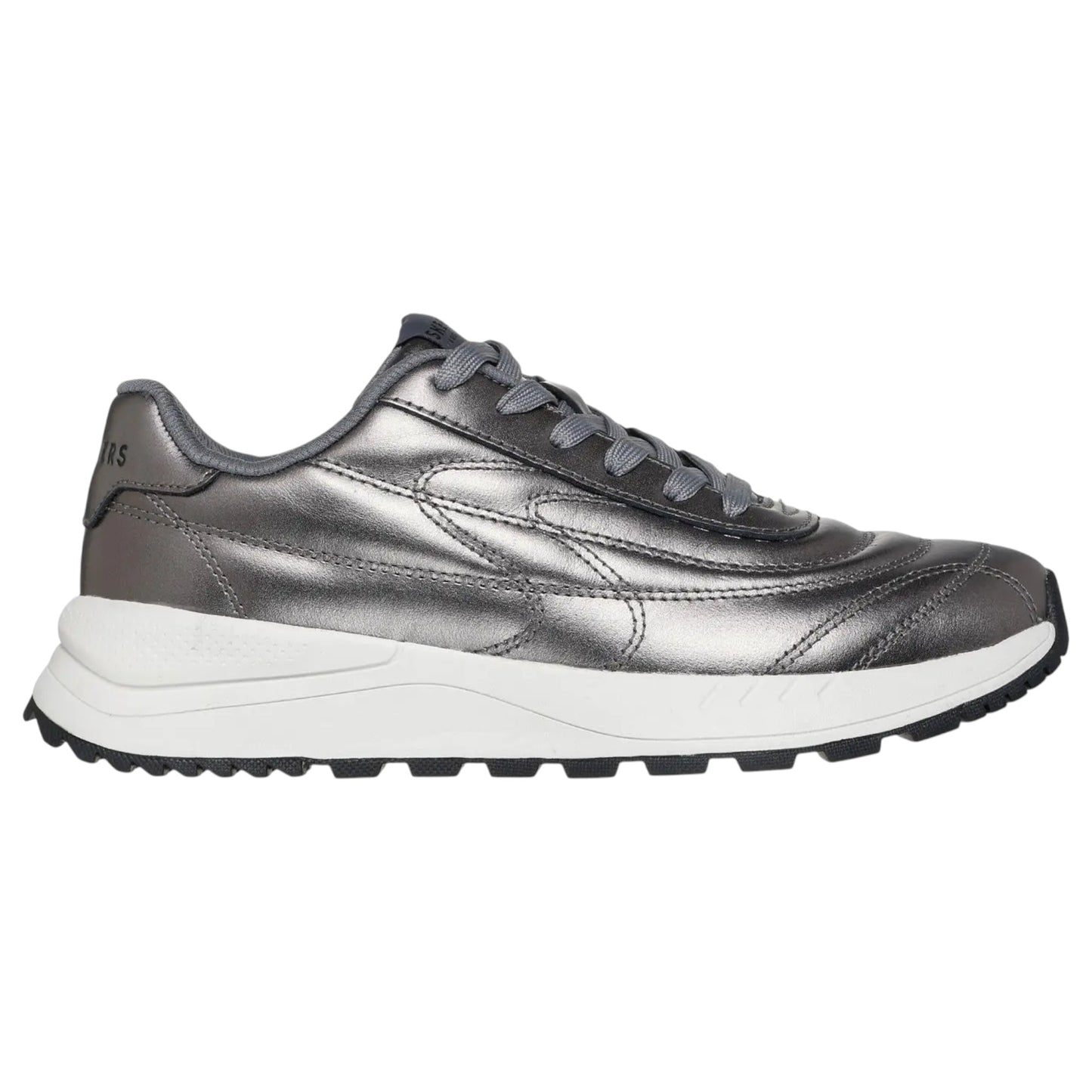 Womens Skechers Fury - Metallic Waves Athletic Shoes Gun Metal