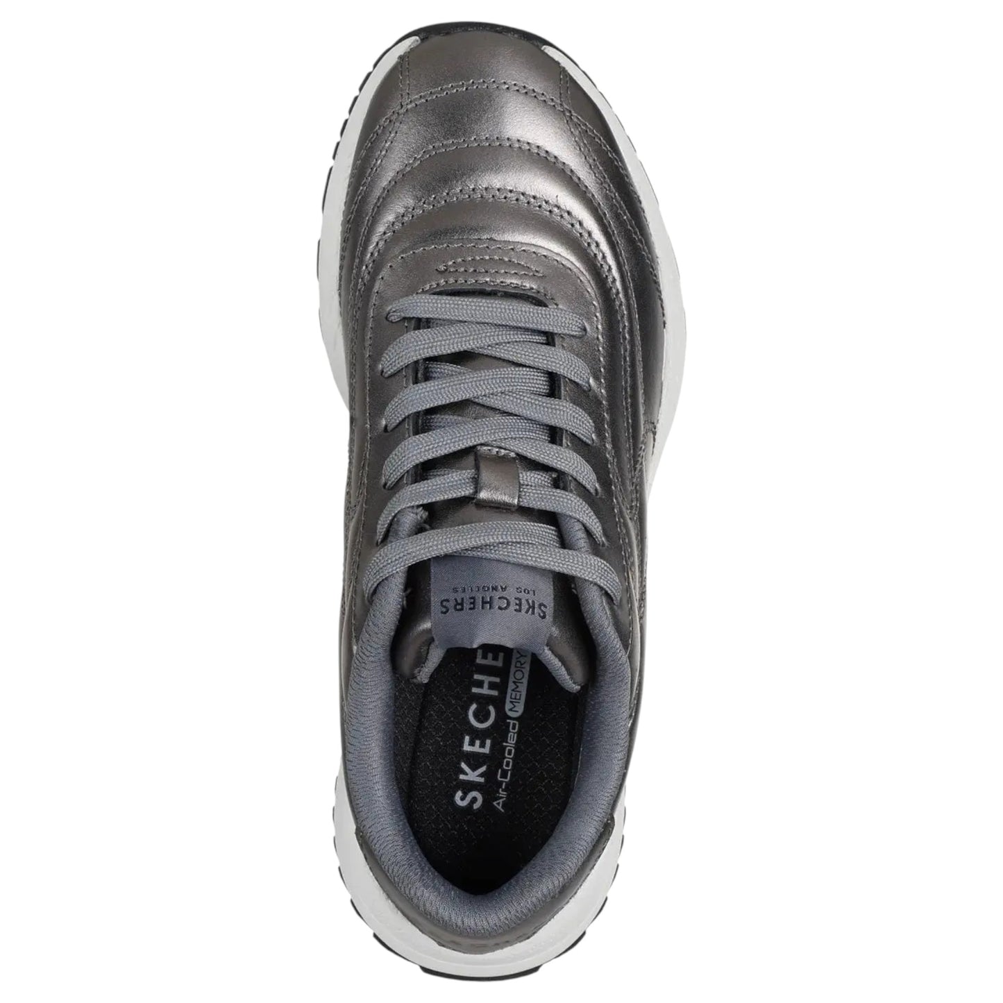 Womens Skechers Fury - Metallic Waves Athletic Shoes Gun Metal
