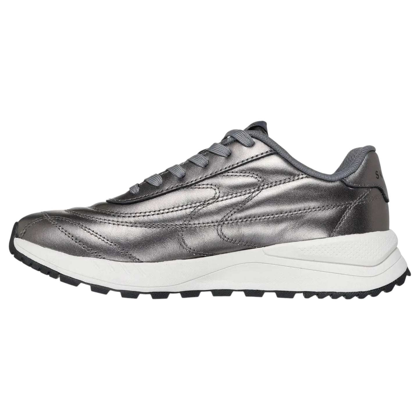 Womens Skechers Fury - Metallic Waves Athletic Shoes Gun Metal