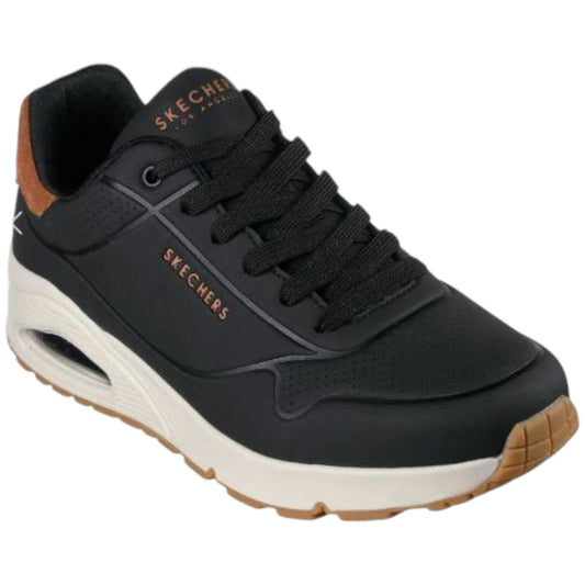 Mens Skechers Uno - Suited On Air Shoes Black