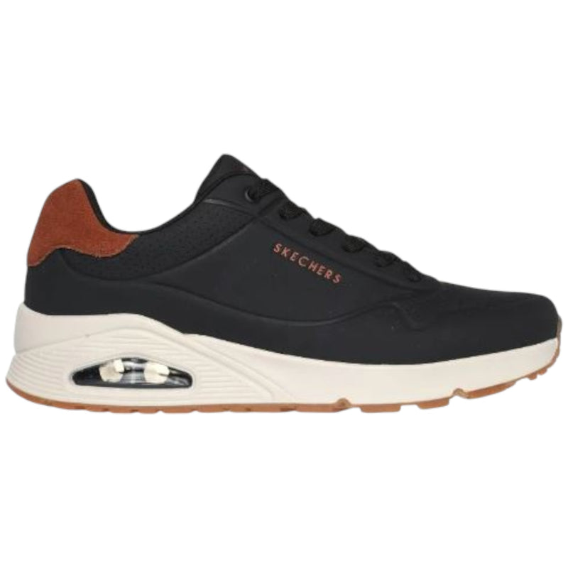 Mens Skechers Uno - Suited On Air Black Sneaker Shoes