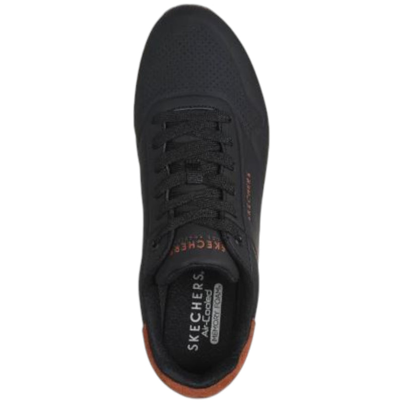 Mens Skechers Uno - Suited On Air Black Sneaker Shoes