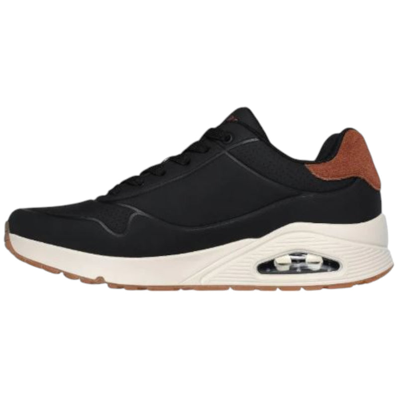 Mens Skechers Uno - Suited On Air Black Sneaker Shoes