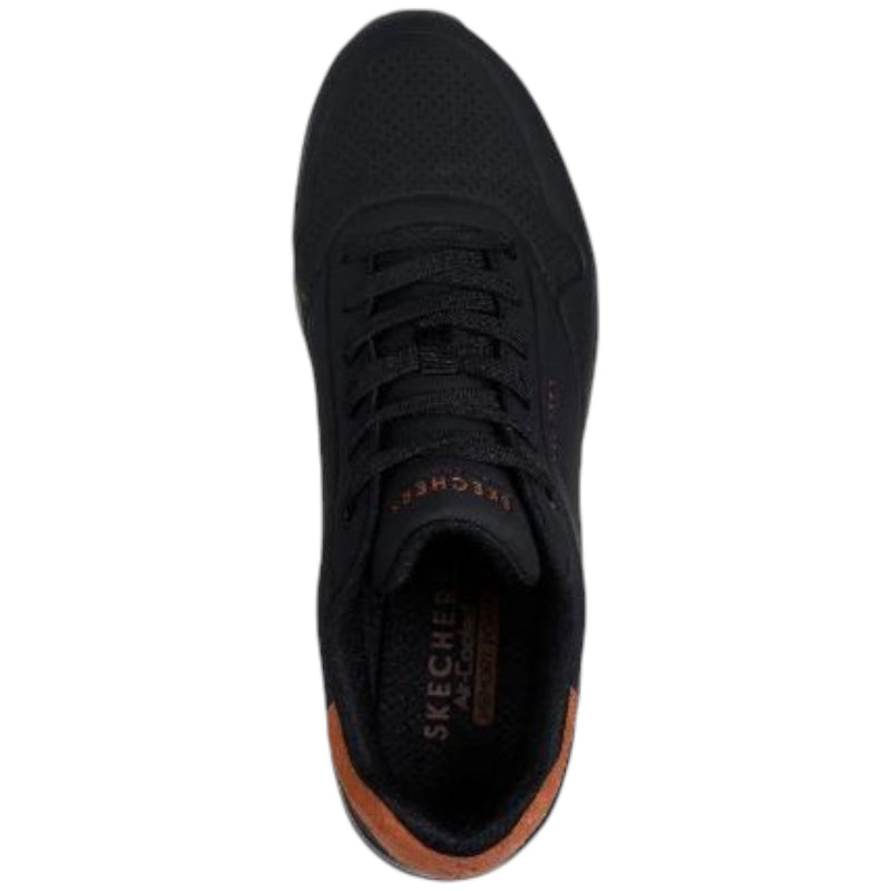 Mens Skechers Uno - Suited On Air Pitch Black Sneaker Shoes