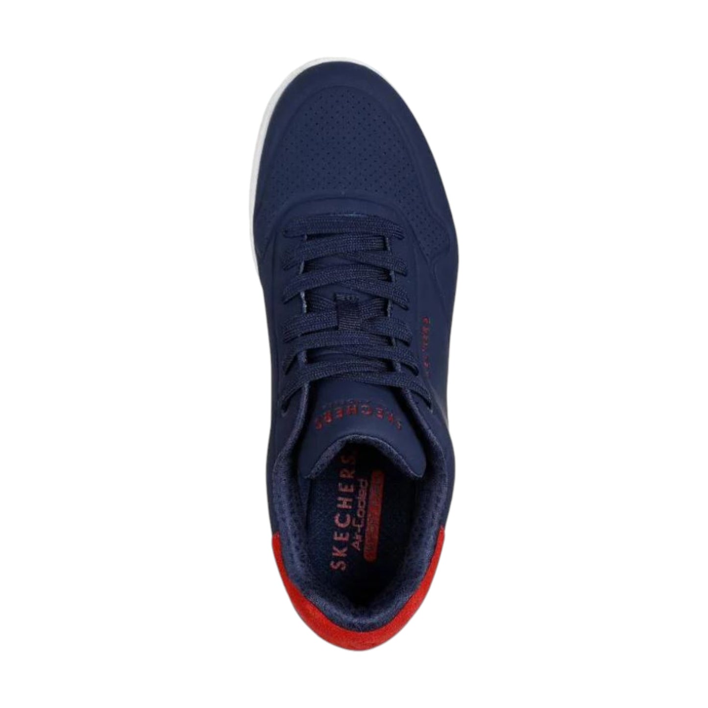 Mens Skechers Uno - Suited On Air Shoes Navy/Red