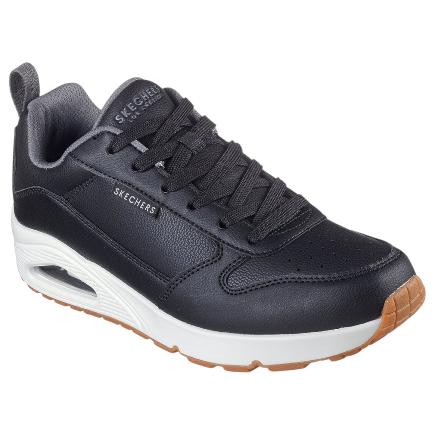 Mens Skechers Street Uno - Alder Shoes Black/Grey