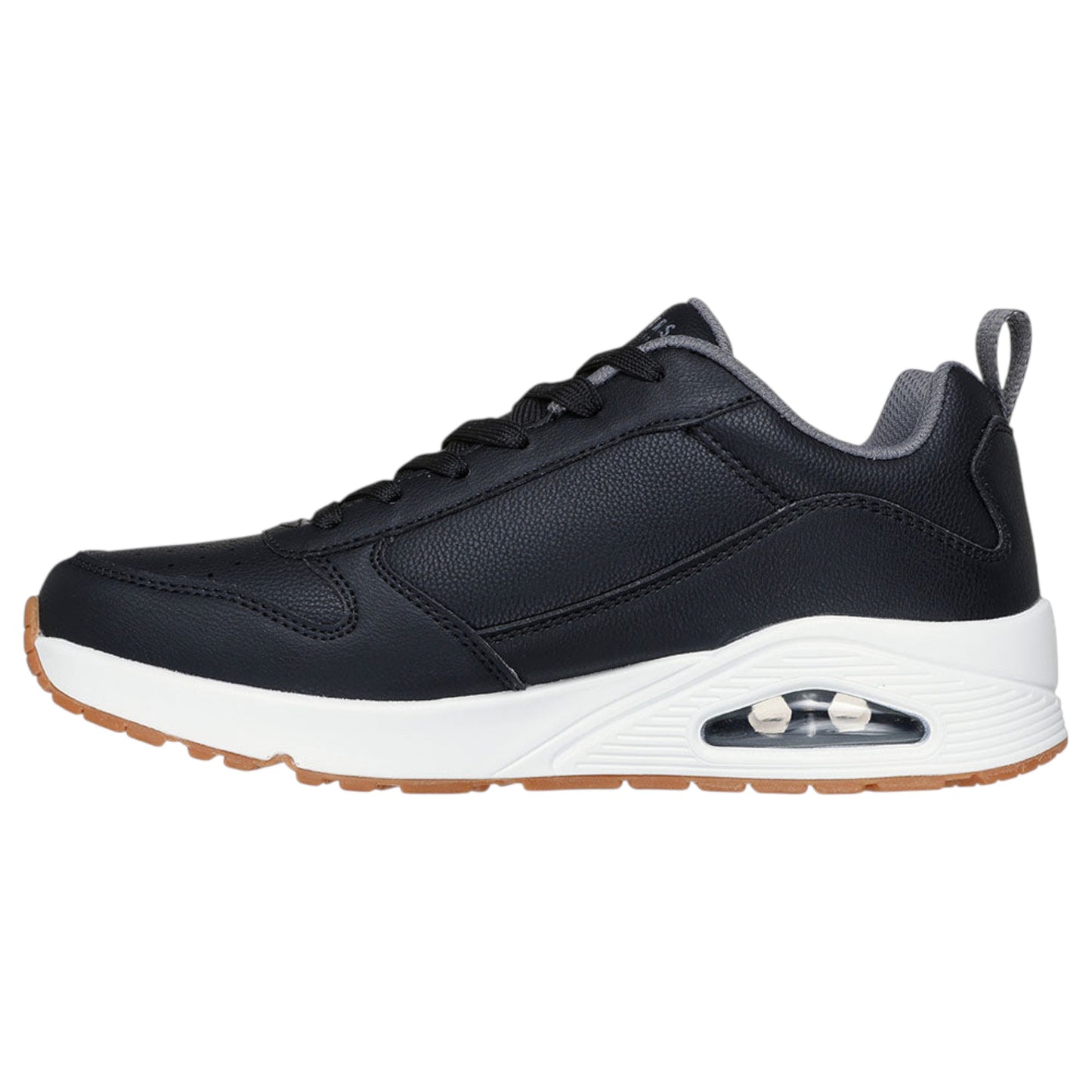 Mens Skechers Street Uno - Alder Shoes Black/Grey