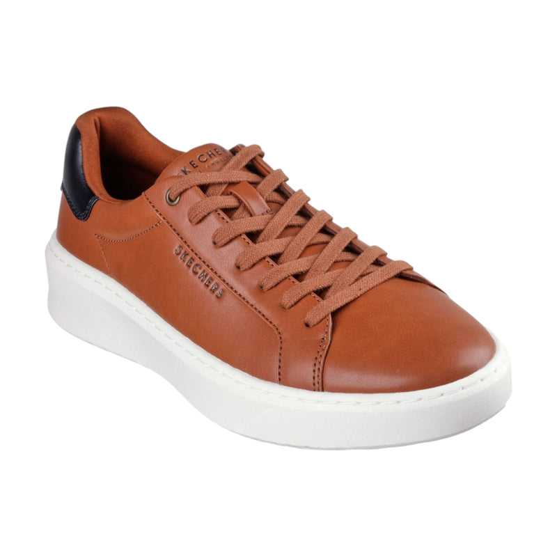 Mens Skechers Court Break - Suit Sneaker Cognac Shoes