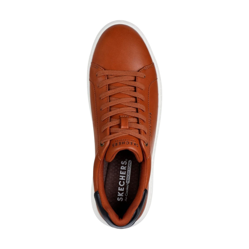 Mens Skechers Court Break - Suit Sneaker Cognac Shoes