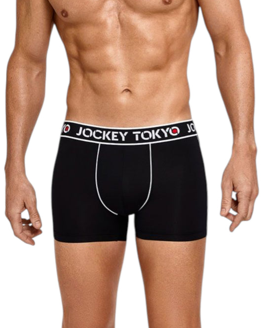Mens Jockey Tokyo Cotton Trunks Underwear Black