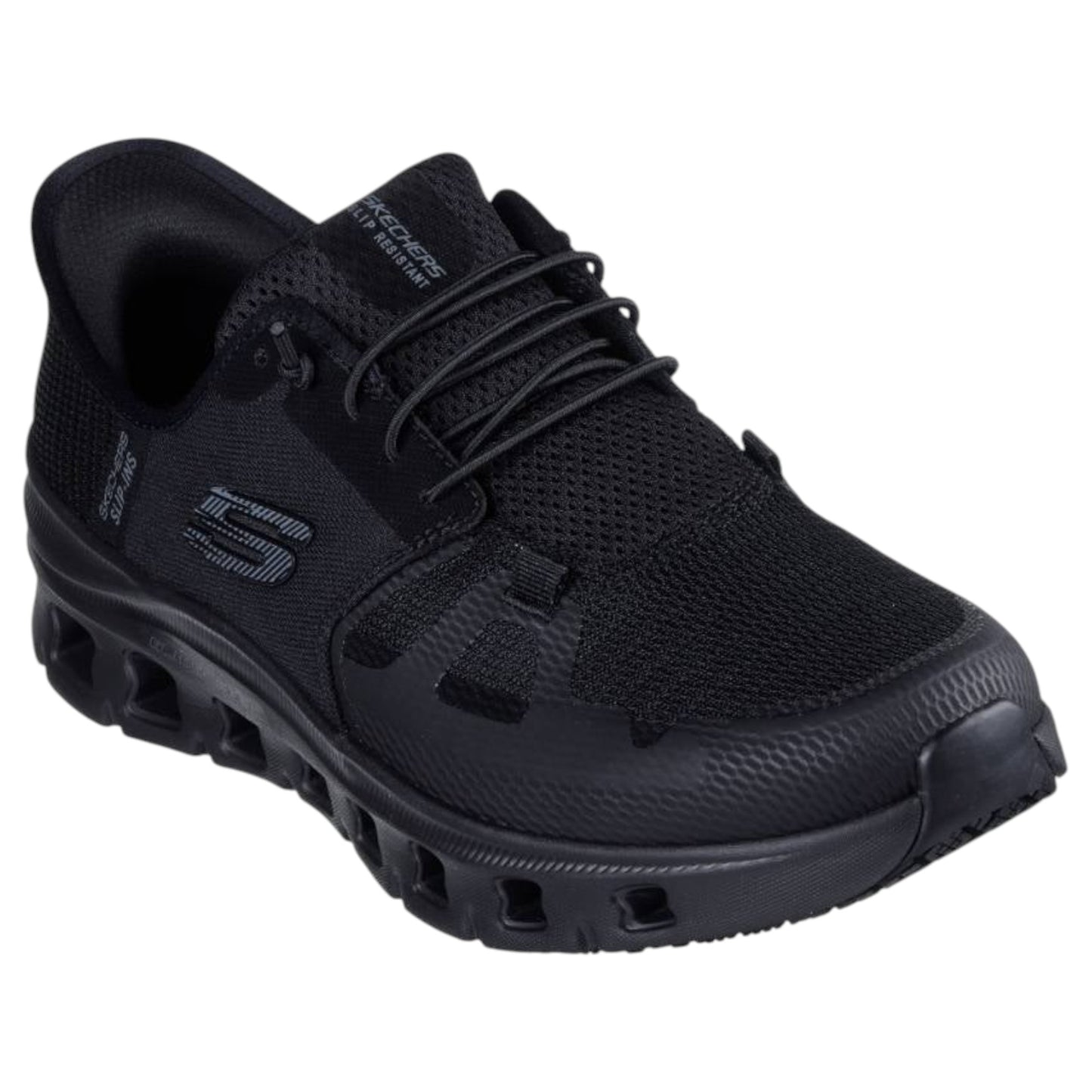 Mens Skechers Slip-Ins Work Slip-Resistant: Glide-Step Pro Shoes Black