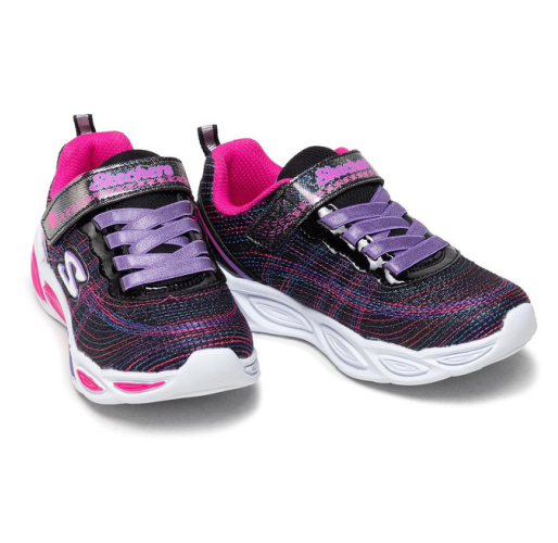 Kids Girls Skechers Shimmer Beams - Sparkle Glitz Shoes Black/Multi