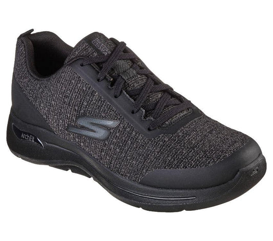Mens Skechers Go Walk Arch Fit - Orion Shoes Black/Black