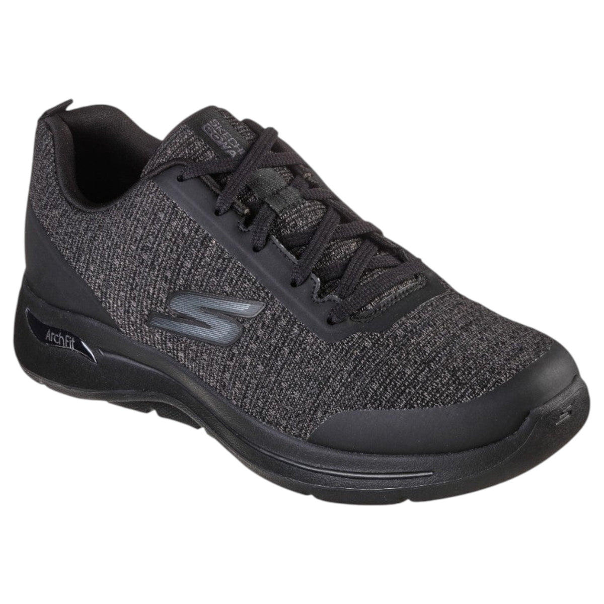 Mens Skechers Go Walk Arch Fit - Orion Black Sneaker Shoes