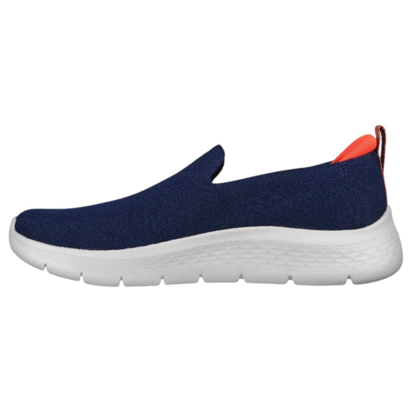 Mens Skechers GO Walk Flex - Rightful Shoes Navy/Orange