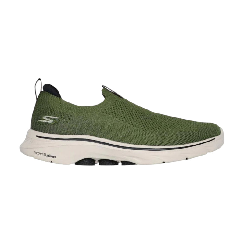 Mens Skechers Go Walk 7 Olive Slip On Sneaker Shoes