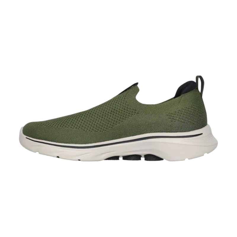 Mens Skechers Go Walk 7 Olive Slip On Sneaker Shoes