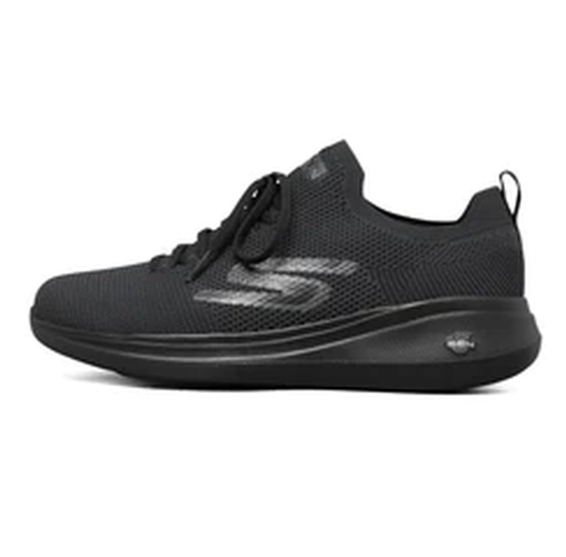 Mens Skechers Go Run Fast- Monogram Black Running Sneaker Shoes