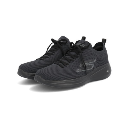 Mens Skechers Go Run Fast- Monogram Black Running Sneaker Shoes