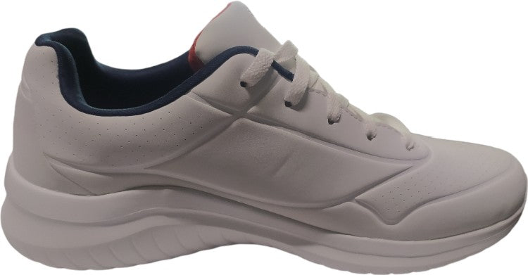 Mens Skechers Ultra Flex 2.0  White/Navy/Red Lace Up Active Shoes