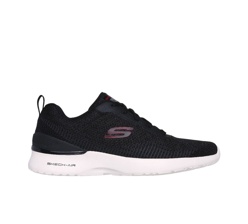 Mens Skechers Skech-Air Dynamight - Bliton Black/Red Sneaker Shoes