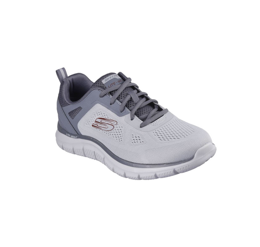 Mens Skechers Track Broader Shoes Grey