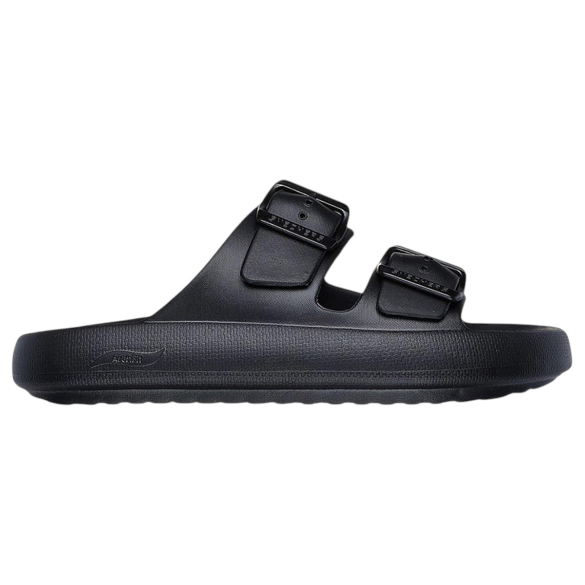 Mens Skechers Arch Fit Horizon-Heatwave Black Sandal Slides